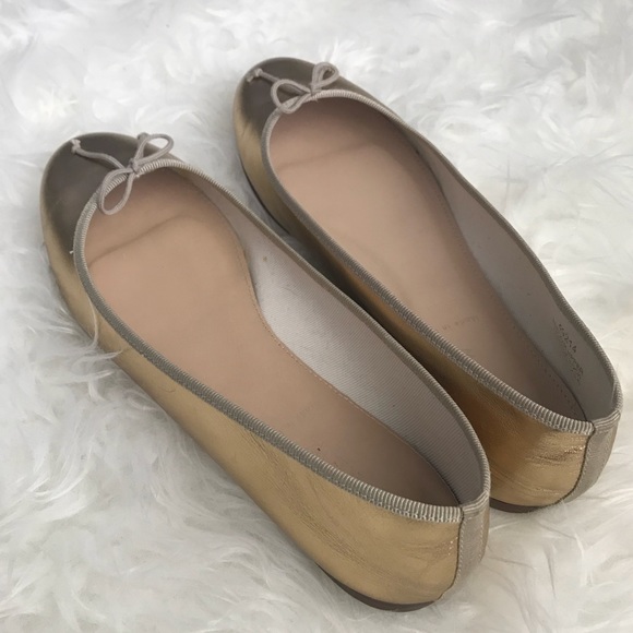 🥂2/$60 SALE🥂NWOT J. Crew Gold Ballet Flats - 7 - Picture 4 of 8